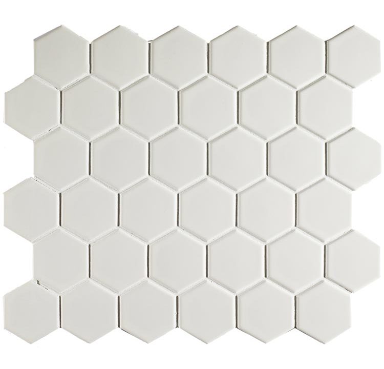 Aquacolor Porcelain Vintage White S Big Hexagon 51x59x6 B
